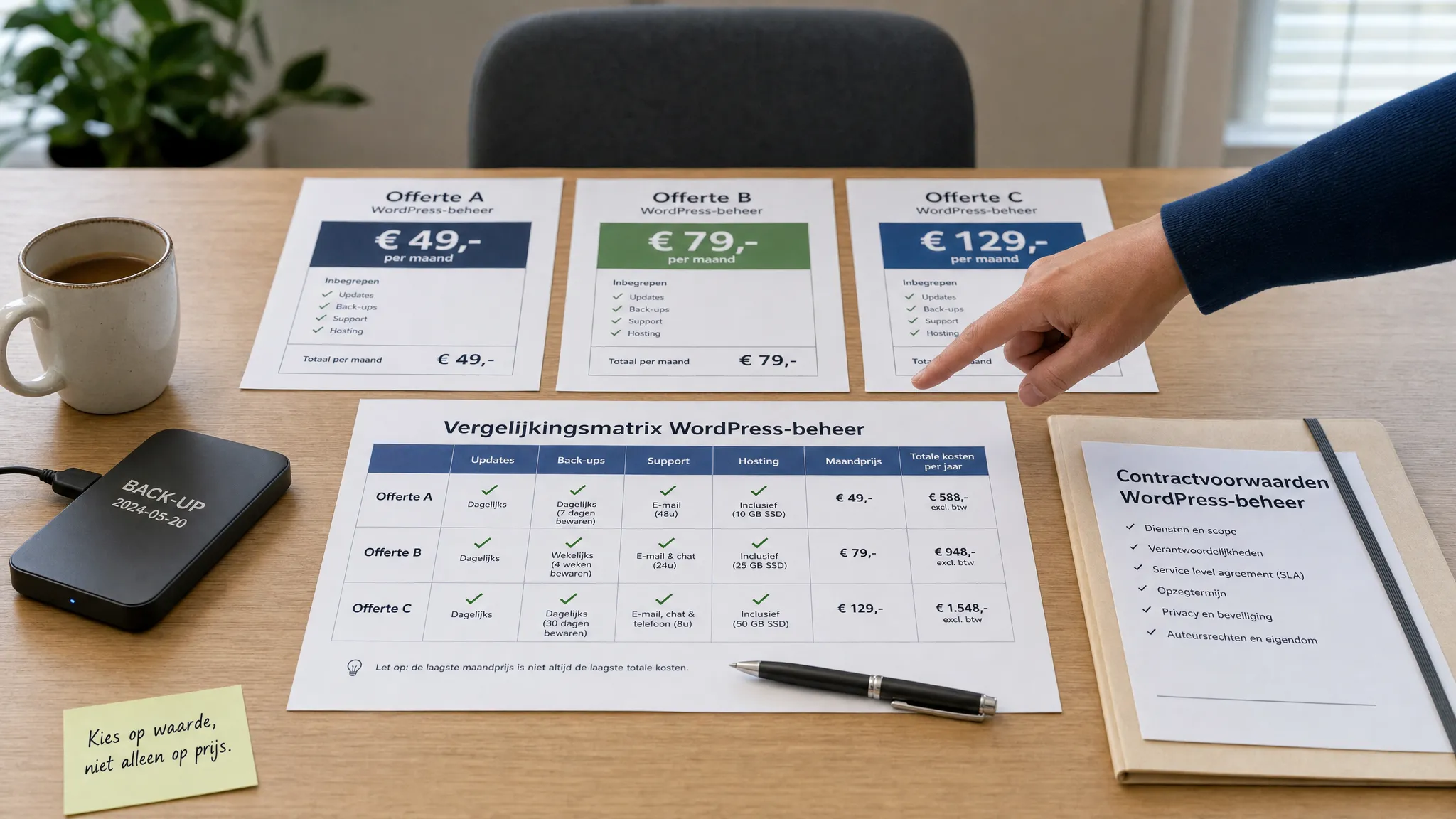 Website beheer kosten vergelijken zonder verrassingen